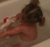 Splish Splash, Joss is taking a bath!