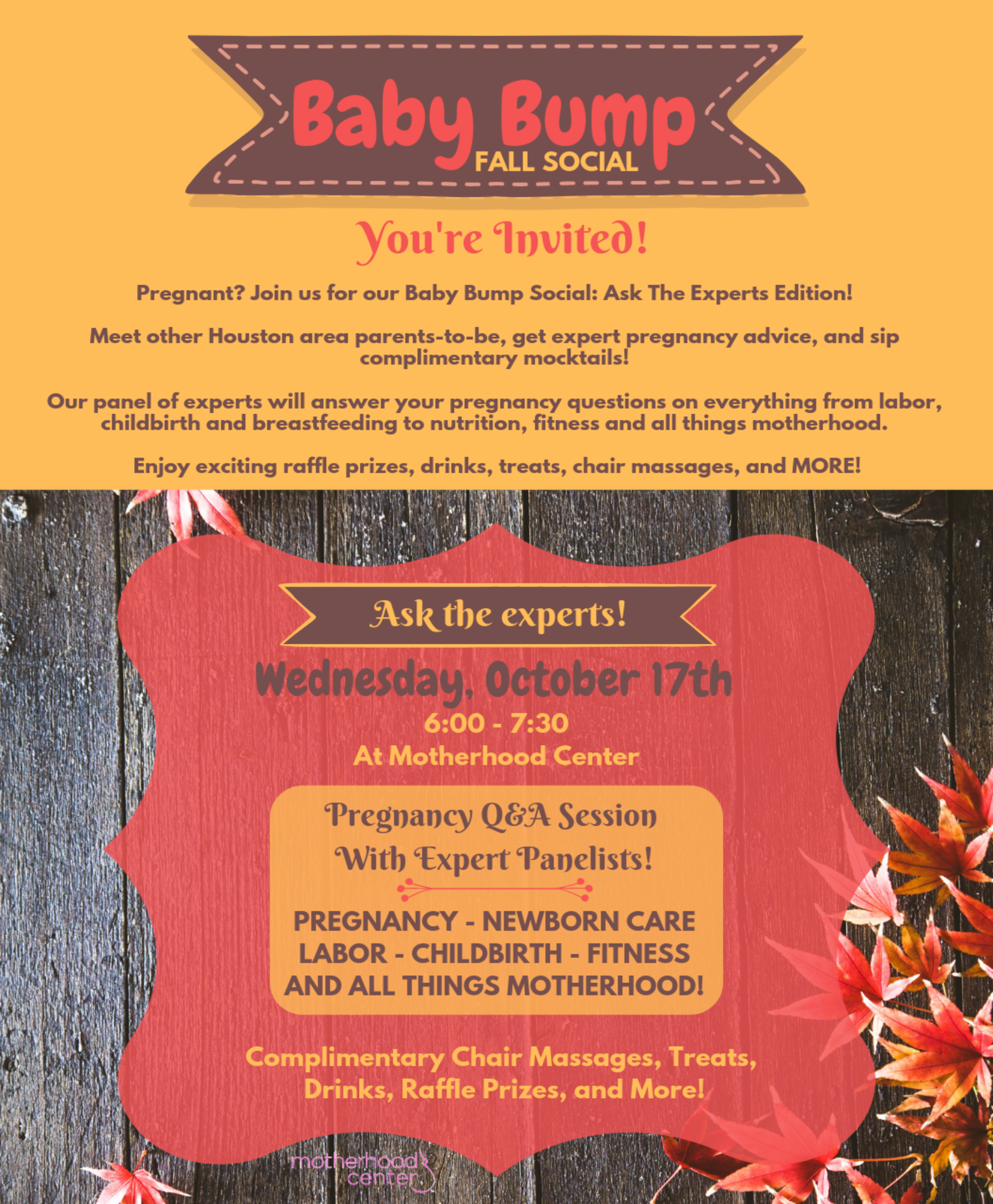Baby Bump Fall Social 11 x 14 Printout max res - Motherhood Center