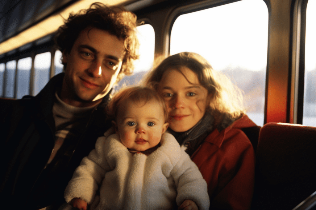 Traveling with a baby on a train