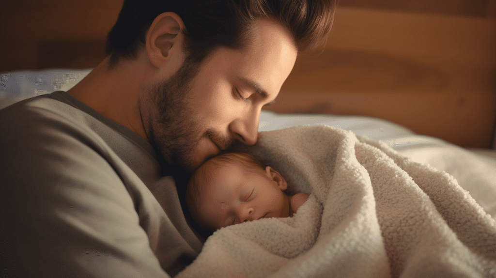 Skin-to-Skin Baby Bonding with Father
